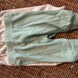 Newborn Mint Green& gray Bottoms